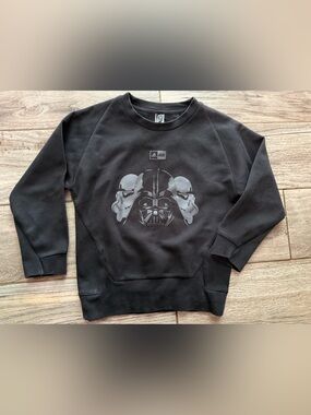 adidas Black Crewneck Sweater with Darth Vader Graphic